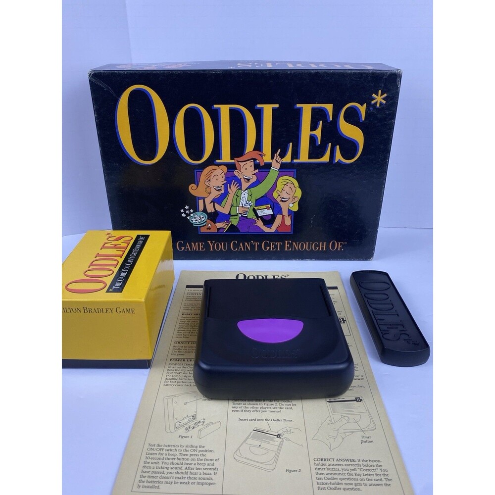 VTG 1992 Oodles Board Game Milton Bradley Triva 100% COMPLETE Fun Adult Party